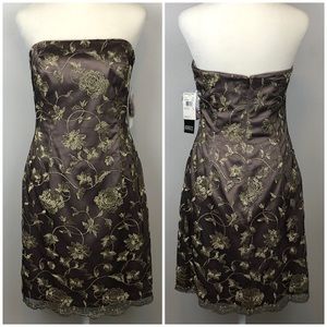 Adrianna Papell Evening Strapless Cocktail Dress